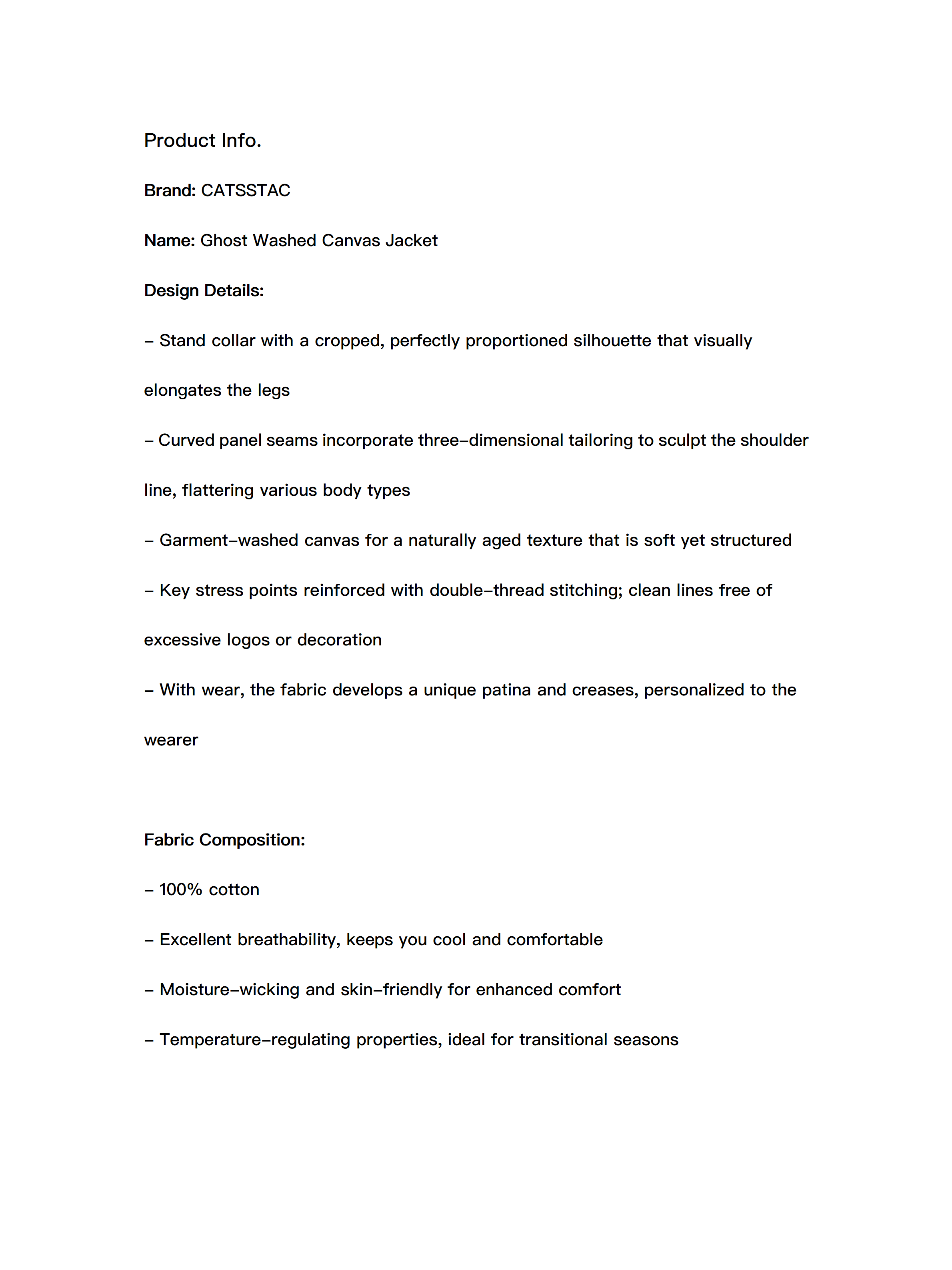 Ghost Washed Canvas Jacket