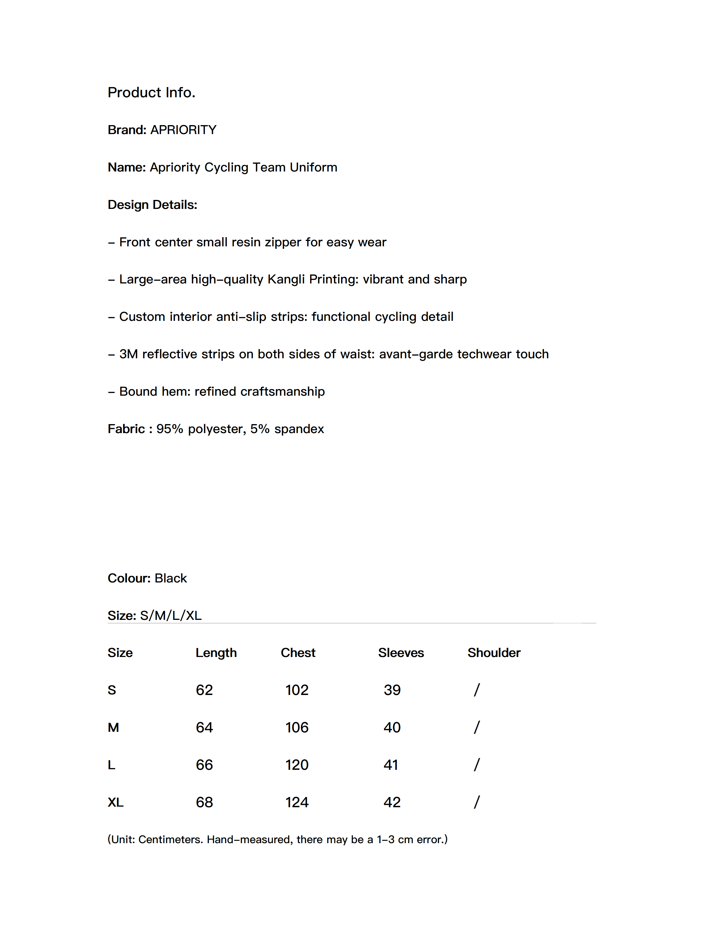 Apriority Cycling Team Uniform  