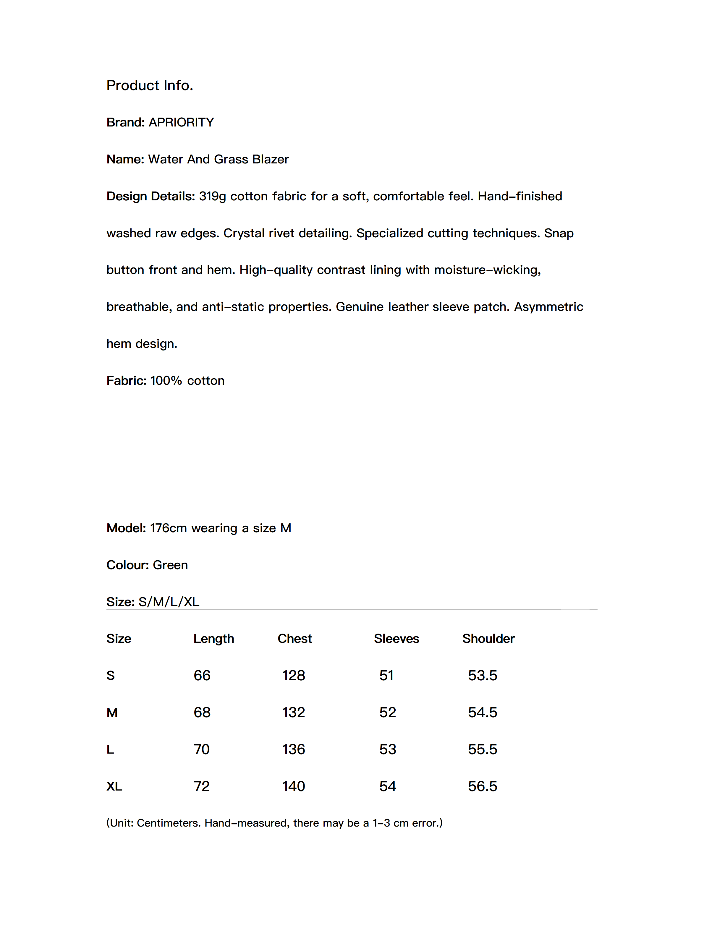 Water And Grass Blazer