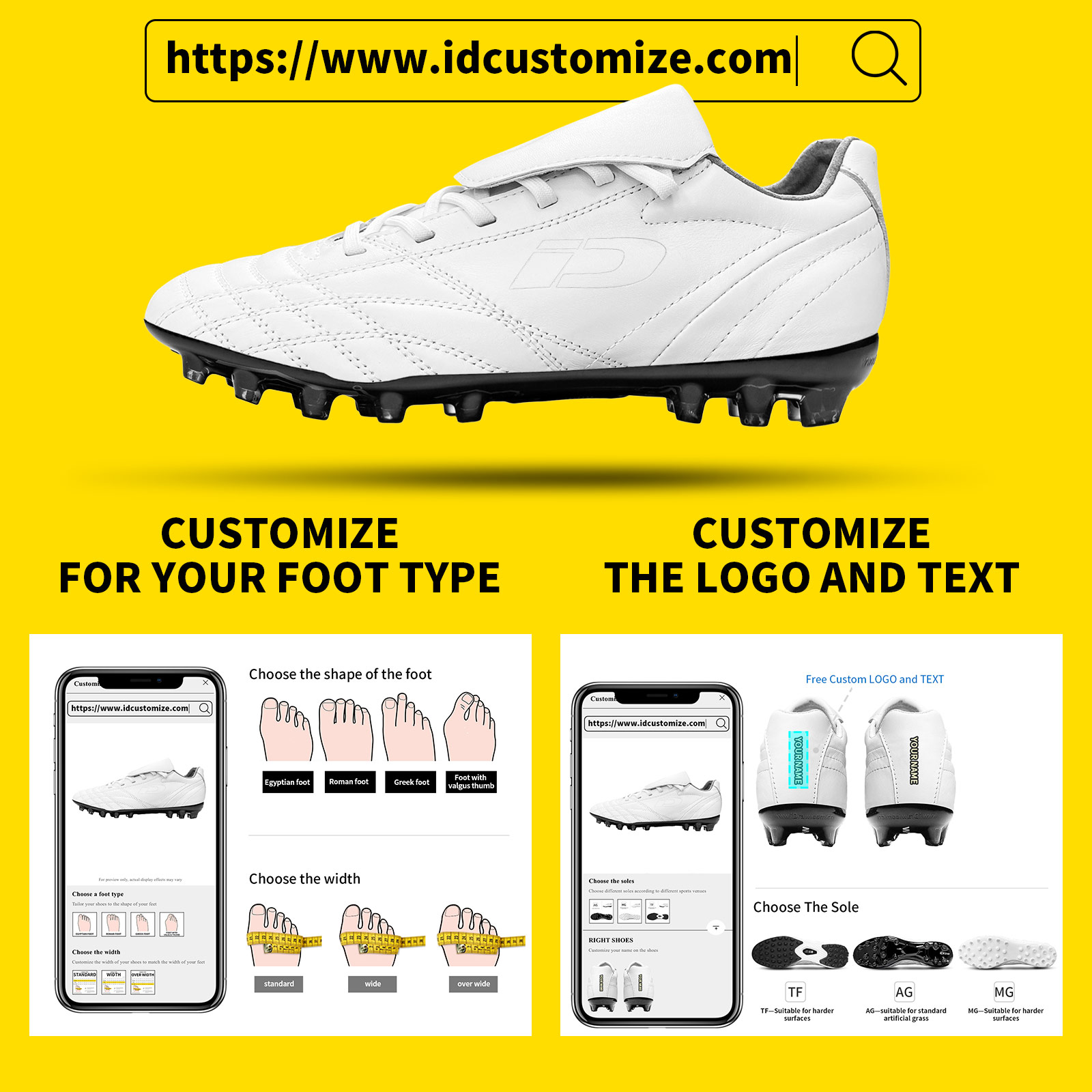 Personalized Football Boots for Mens Soccer Trainer Customizable