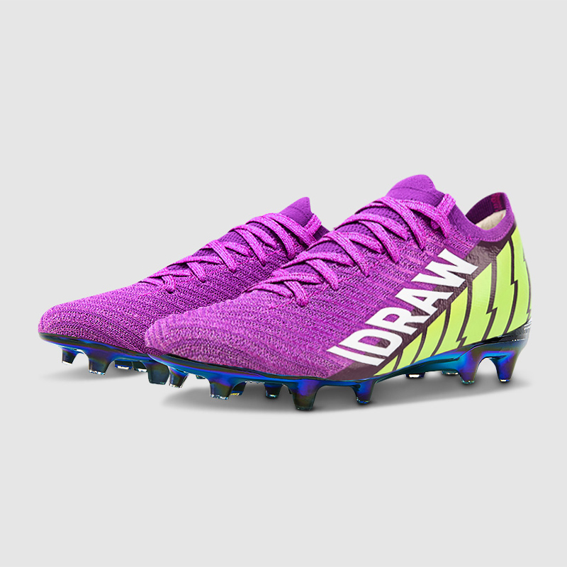 iDraw Swordsman 16 Max FG Custom-Fit Football Boots for Wide Feet - Retro Purple