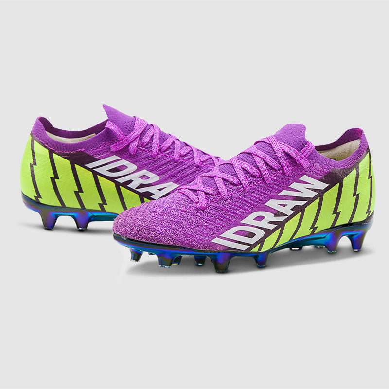 iDraw Swordsman 16 Max FG Custom-Fit Football Boots for Wide Feet - Retro Purple