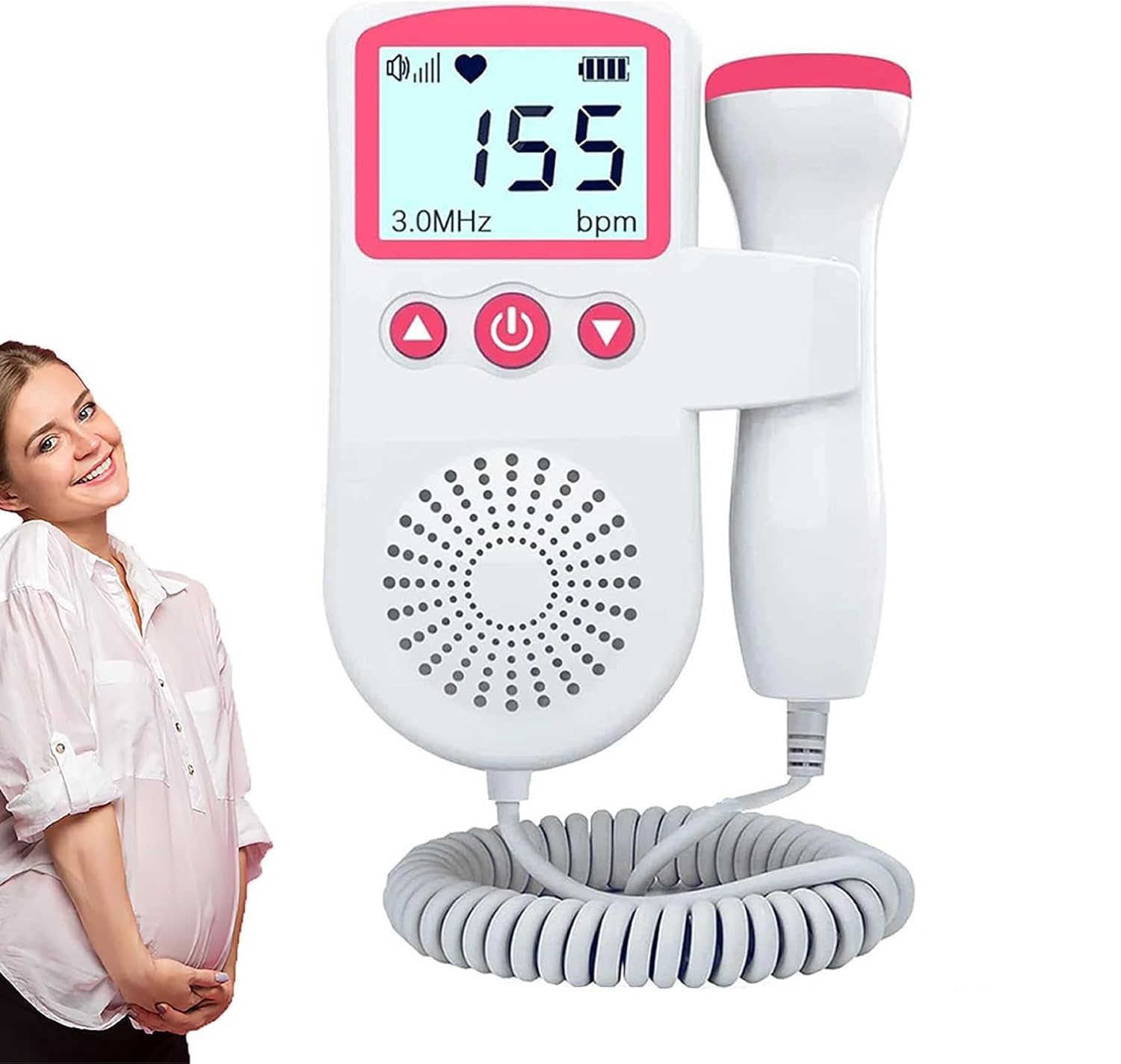 Bags for Baby Heartbeat Accessories Portable Pregnancy Doppler Fetal Heart Rate Bag for New Moms Easy to Operate KKDGSD