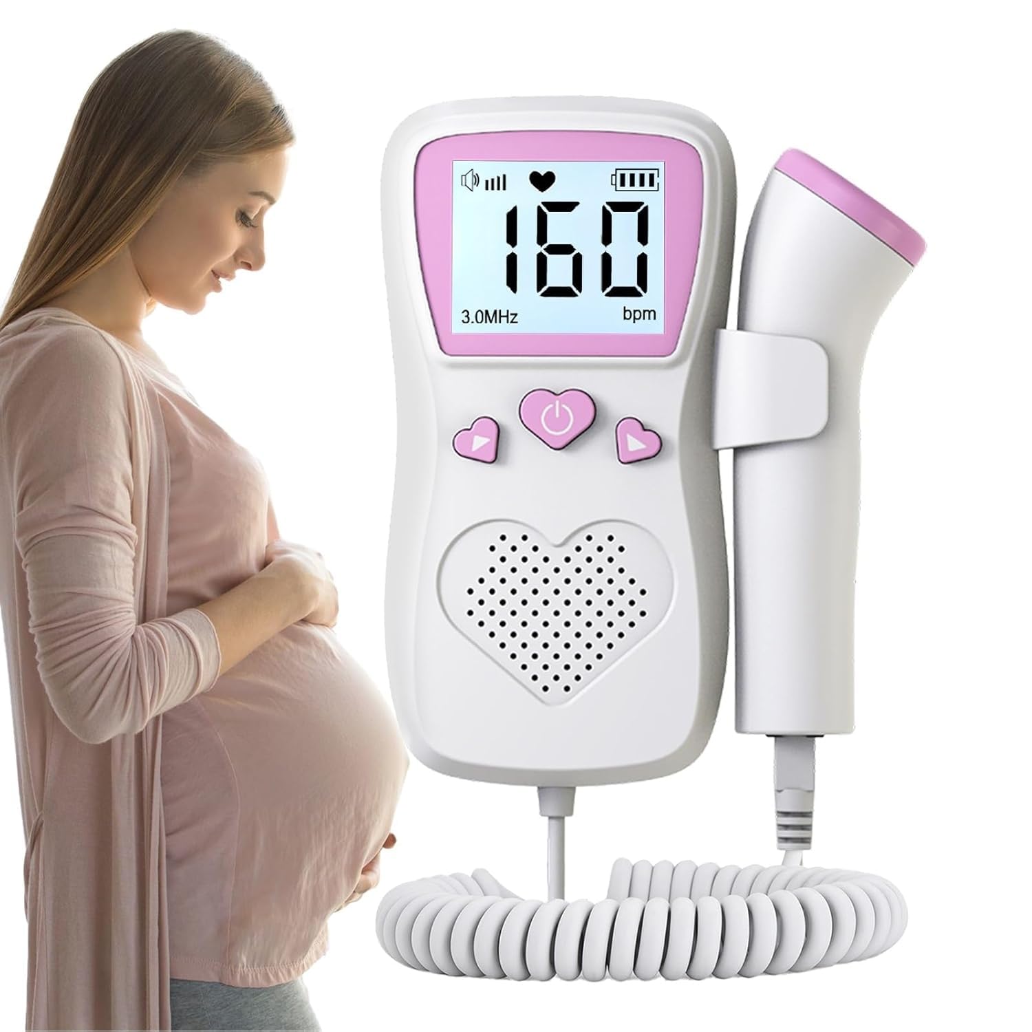Bags for Baby Heartbeat Accessories Portable Pregnancy Doppler Fetal Heart Rate Bag for New Moms Easy to Operate BLLDSH