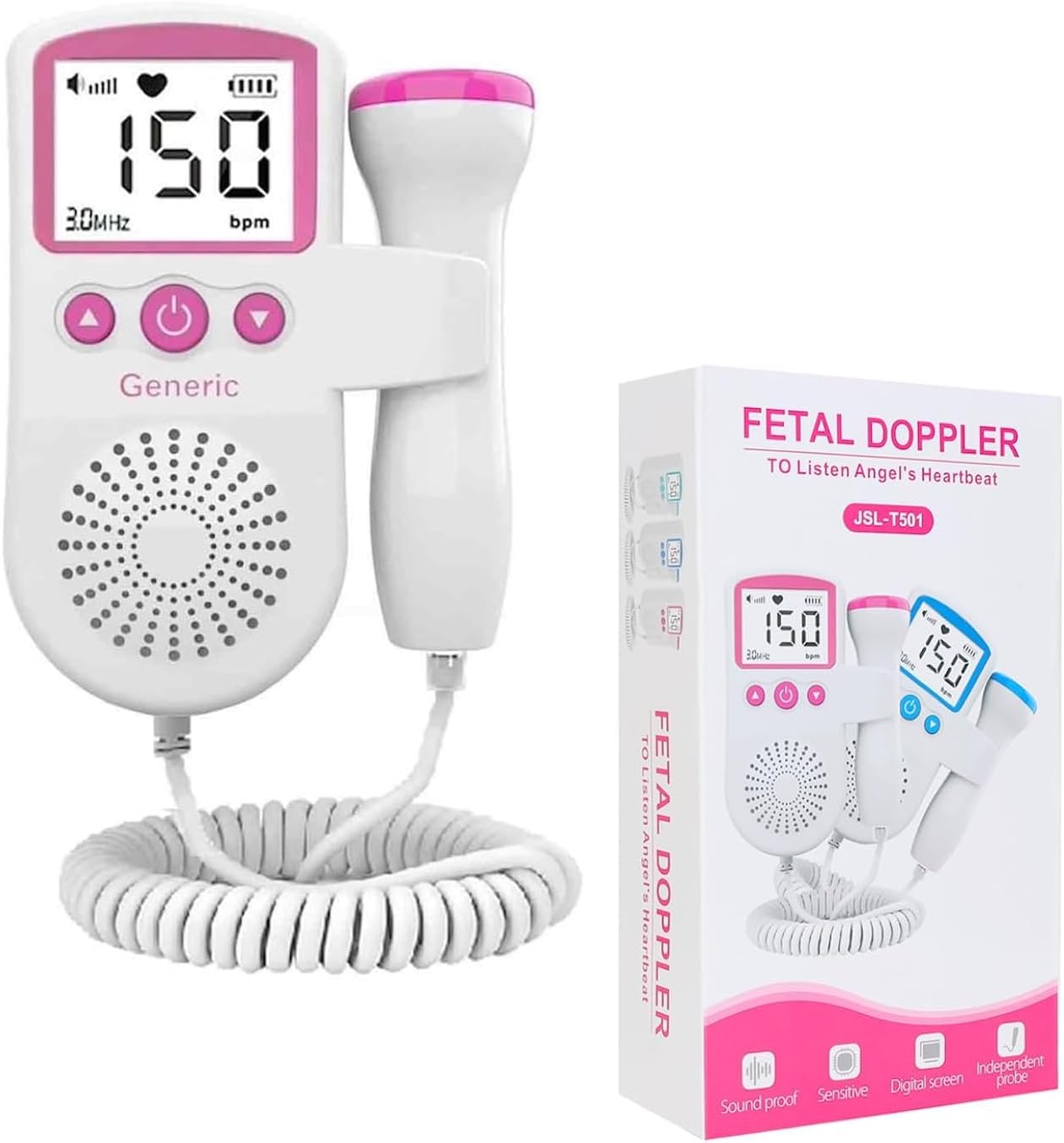 Bag for Baby Fetal Doppler Fetal Monitor Heart Monitor, Pregnancy Tests Easy to Use at Home, Gift for Pregnant Friend HXJ-5