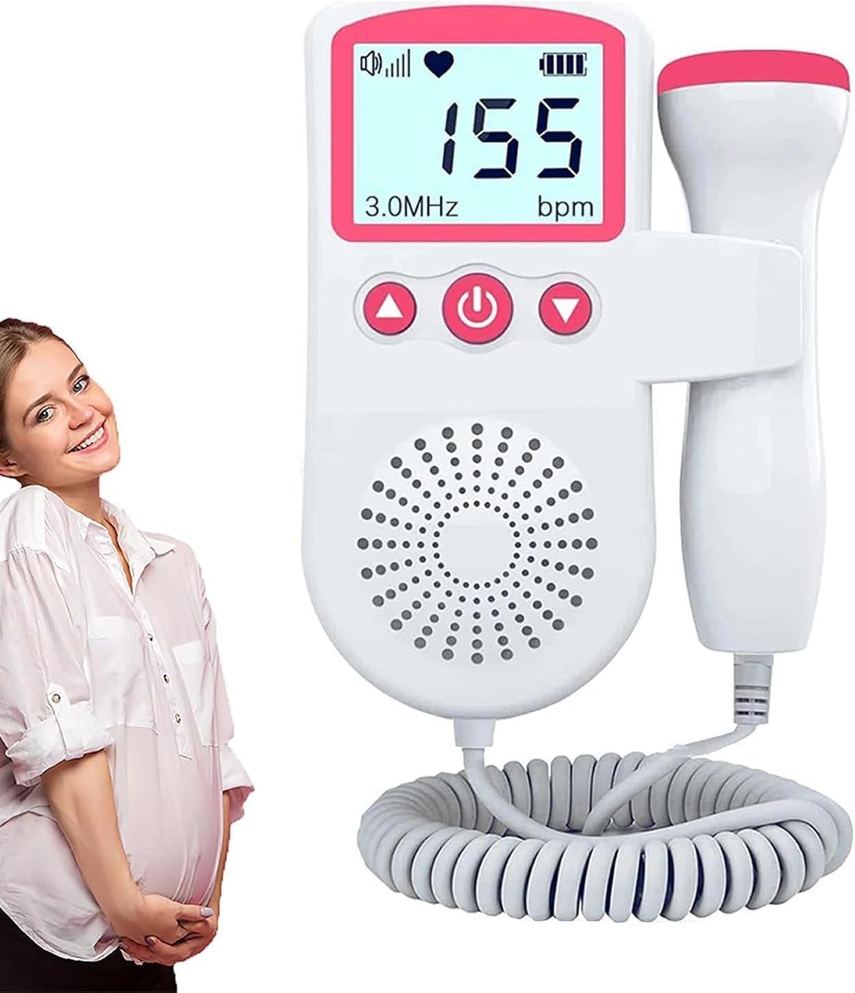 Bags for Baby Heartbeat Accessories Portable Pregnancy Doppler Fetal Heart Rate Bag for New Moms Easy to Use PW09