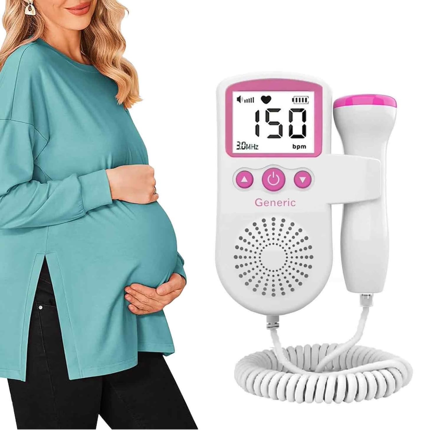 Accessories for Fetal Doppler Monitor, Portable Baby Heartbeat Monitor Doppler Detector Pregnancy Accessories Easy to Use