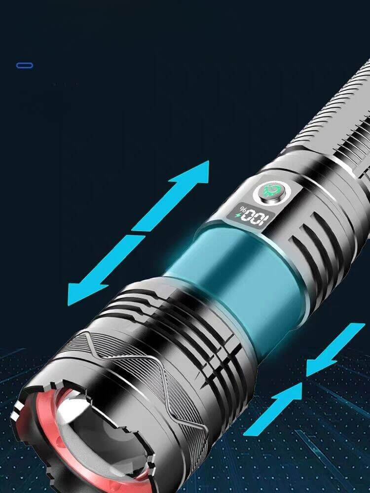 【SG-X22】🔥Super Bright Rechargeable Tactical Laser Zoom Flashlight 100000 Lumens