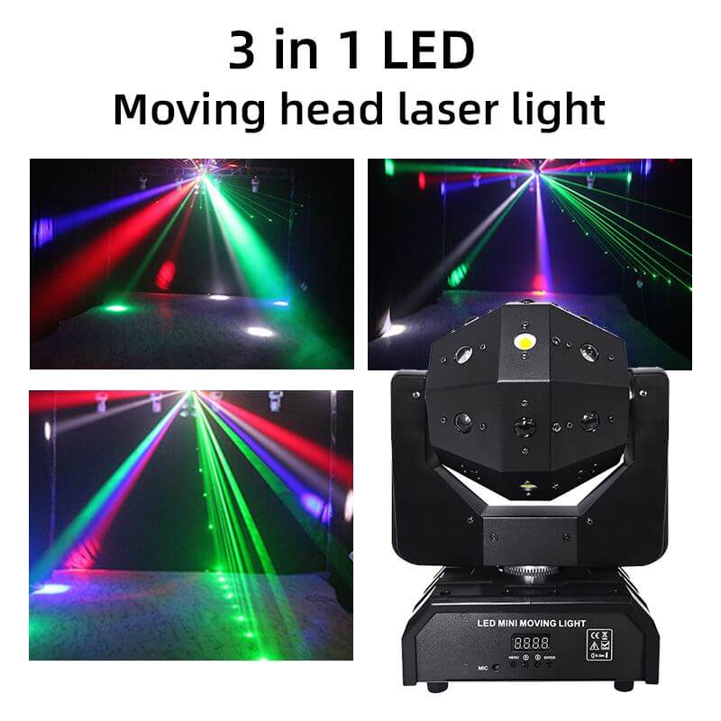 【SG-DJ4】🔥Sunglad RGBW 120W LED Beam / Laser / Strobe DJ Moving Head Light 