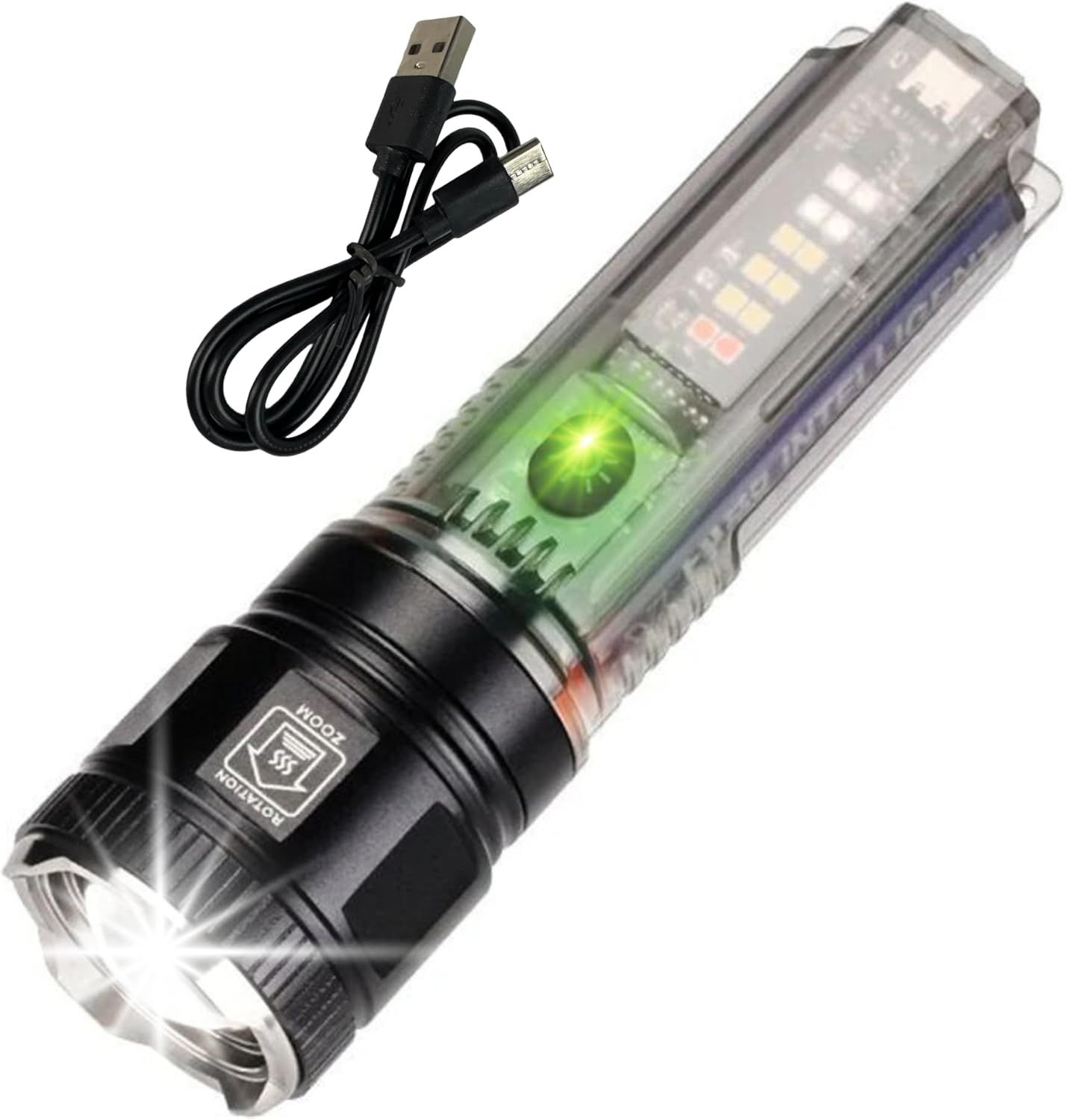 【SG-X36】🔥🎁Super Bright Long Range Rechargeable Laser Zoom Tactical Flashlight 70000 Lumens