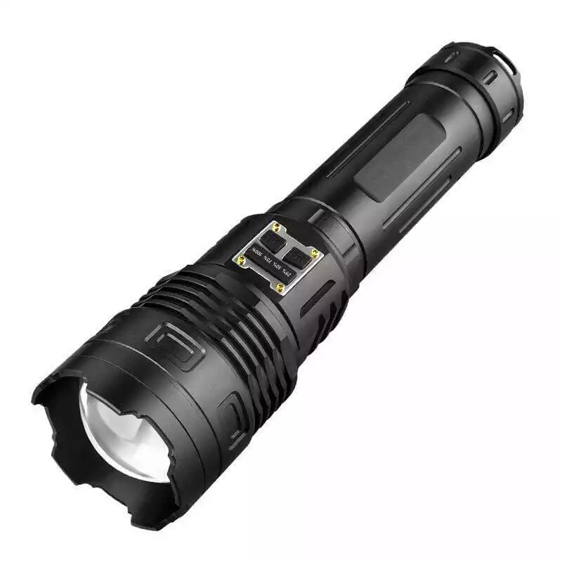 【SG-8660】🔥BIGGEST SALE - 80% OFF🔥🔥Multifunctional Rechargeable Tactical 100W Laser Zoom Flashlight 100000 Lumens