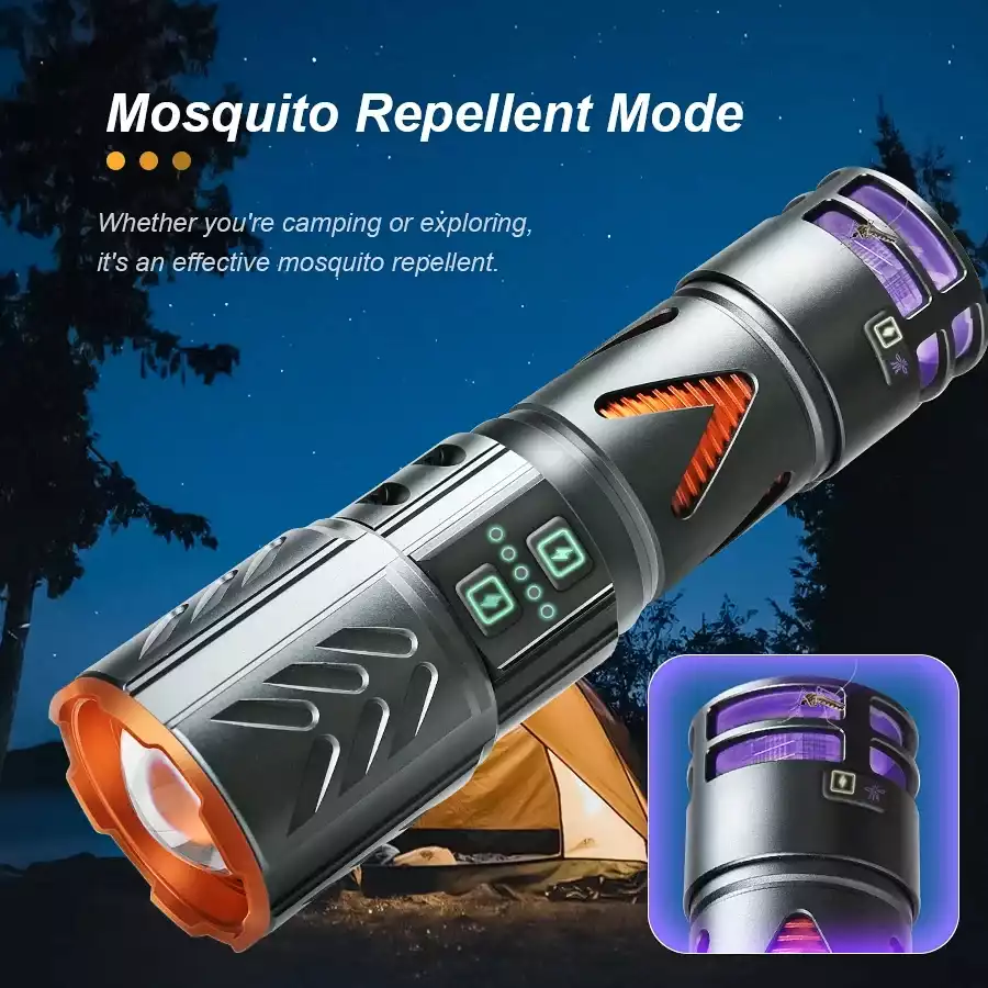 【SG-G530】🎁✨Multifunctional Rechargeable Outdoor Tactical Laser Zoom Flashlight 25000 Lumens