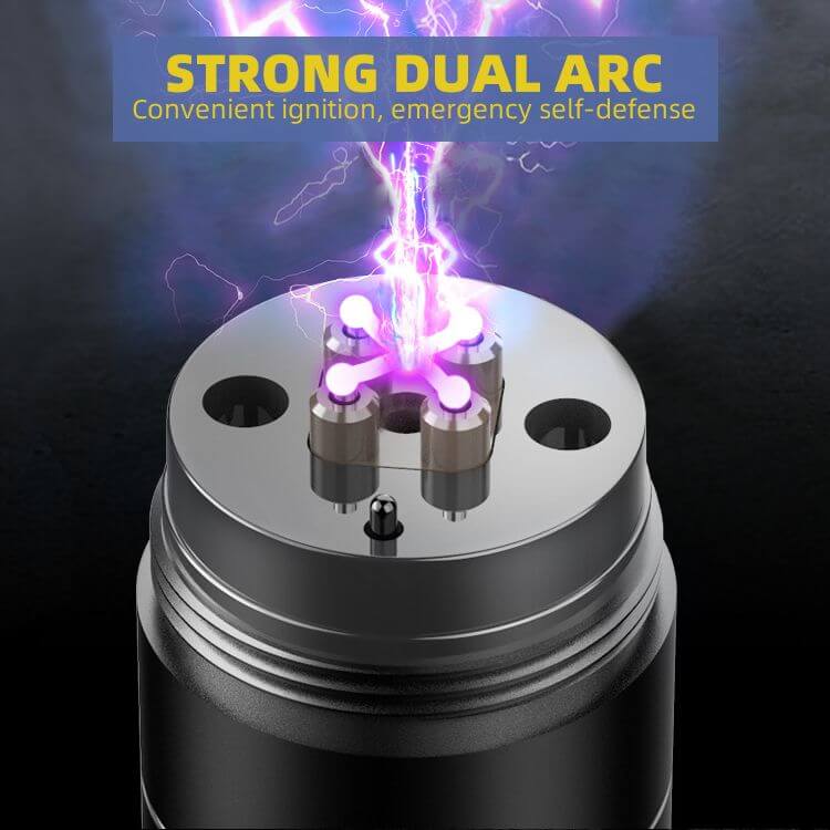 【SG-X29】🔥New Double Arc Self Defense Flashlight White Laser High Brightness Multi mode Focusing and Self Defense Igniting Flashlight