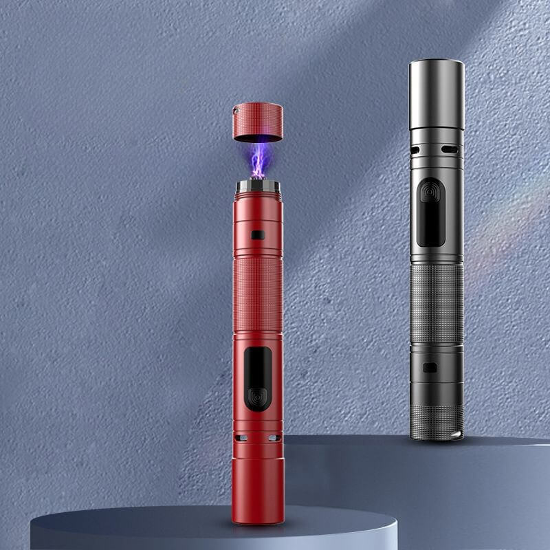 【SG-X29】🔥New Double Arc Self Defense Flashlight White Laser High Brightness Multi mode Focusing and Self Defense Igniting Flashlight