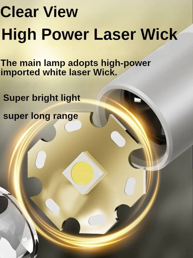 Super Bright Fire Lighting Laser Zoom Self Defense Flashlight 