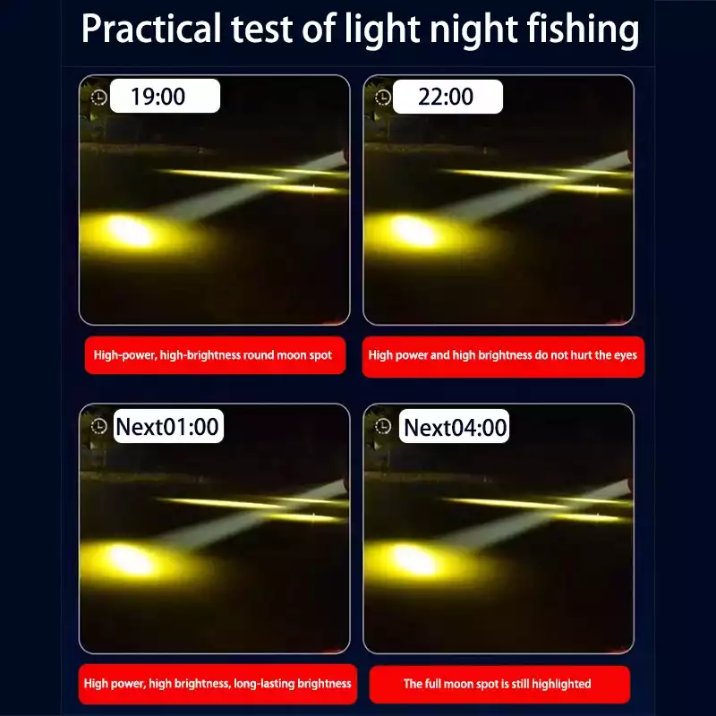 Super Bright Rechargeable Night Fishing Light 90000 Lumens
