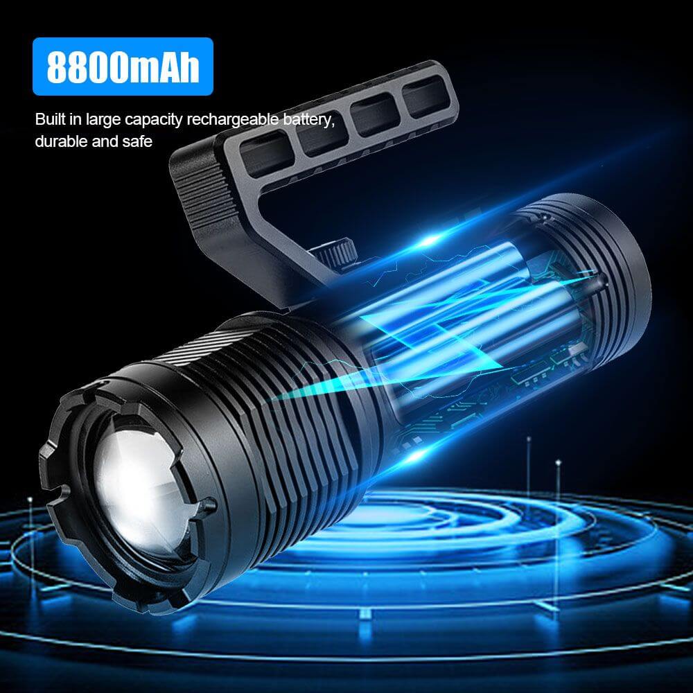 Super Bright Rechargeable 25000Lumens Searchlight With Power Bank Function