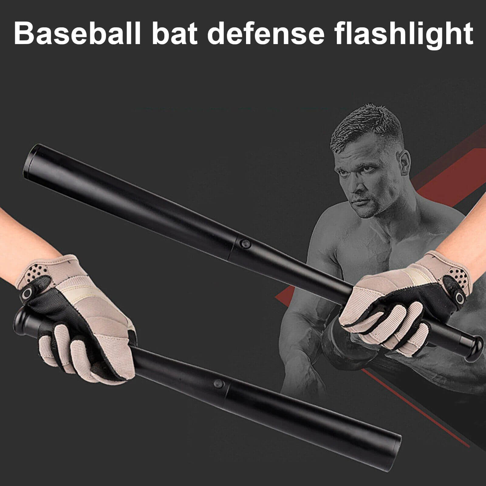Powerful Self Defense Baseball Flashlight With Knife 26650 Battery