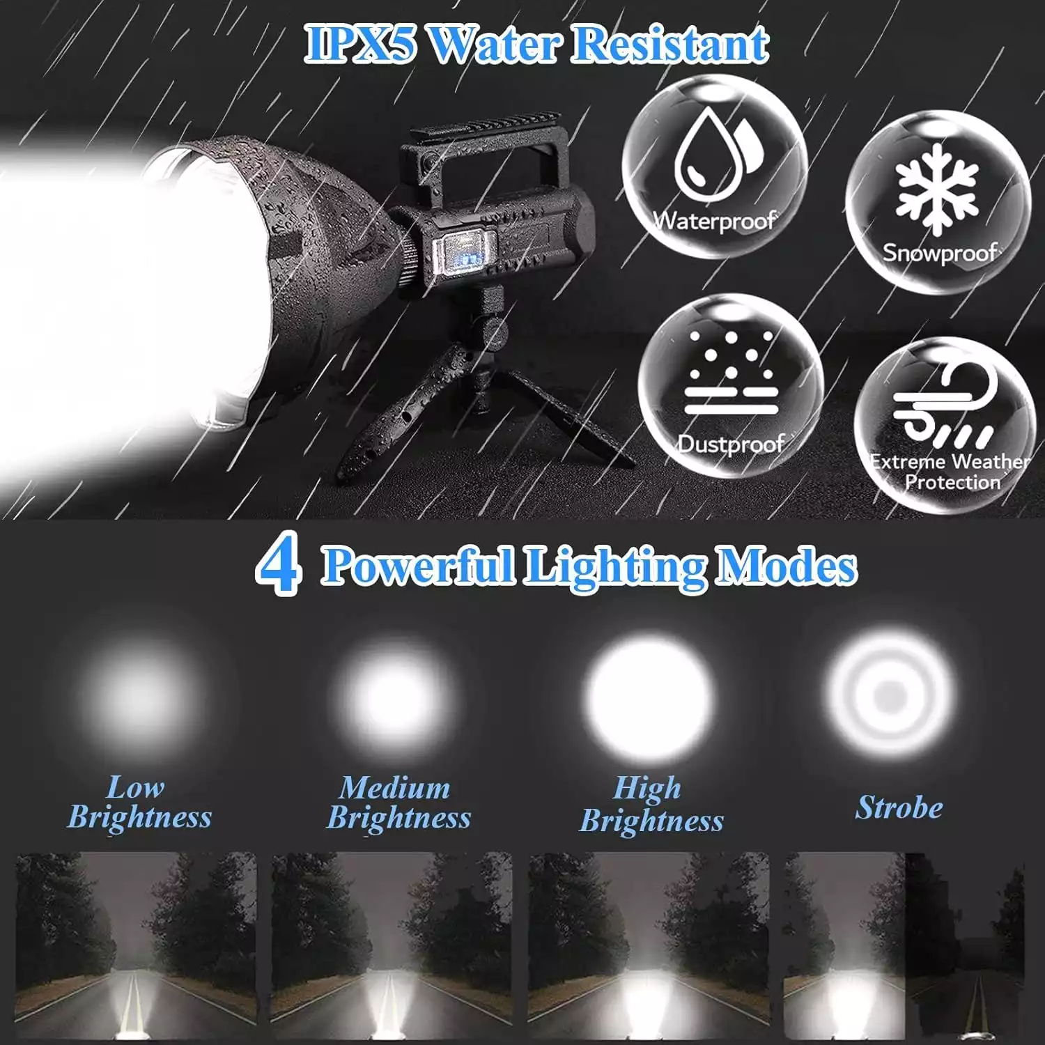 Super Bright Rechargeable Tactical Outdoor Searchlight