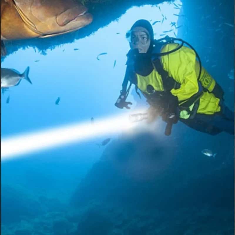 【SG-XP-027】🔥⏰Multifunctional IPX8 Waterproof Diving Flashlight Underwater Light