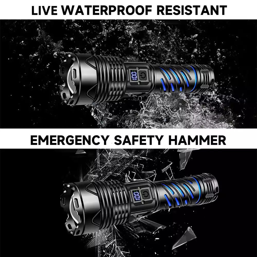 【SG-A12】🔥⏰ Super Bright Rechargeable Tactical Flashlight 100000 Lumens