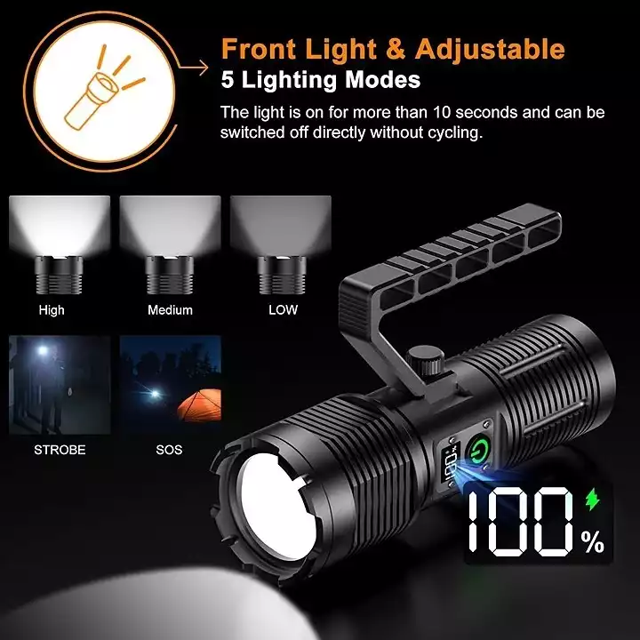 【SG310】🔥🎁Last Day Promotion- SAVE 80%🏠 Super Bright Rechargeable Most Powerful Searchlight 200000 Lumens