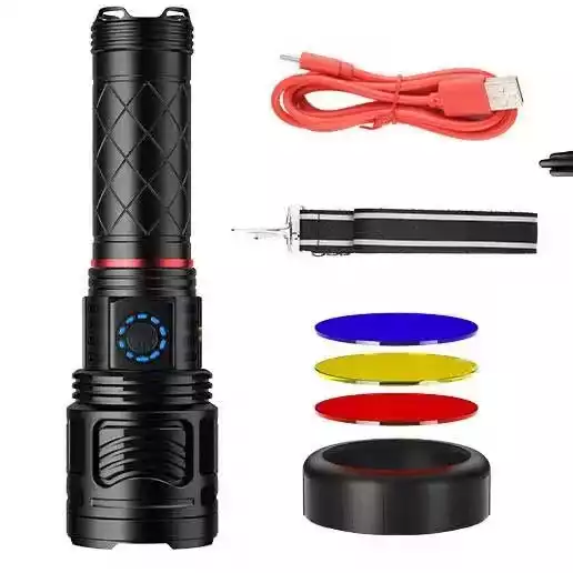 【SG-G800】🔥⏰New Design Super Bright Rechargeable Tactical Outdoor Flashlight 150000 Lumens