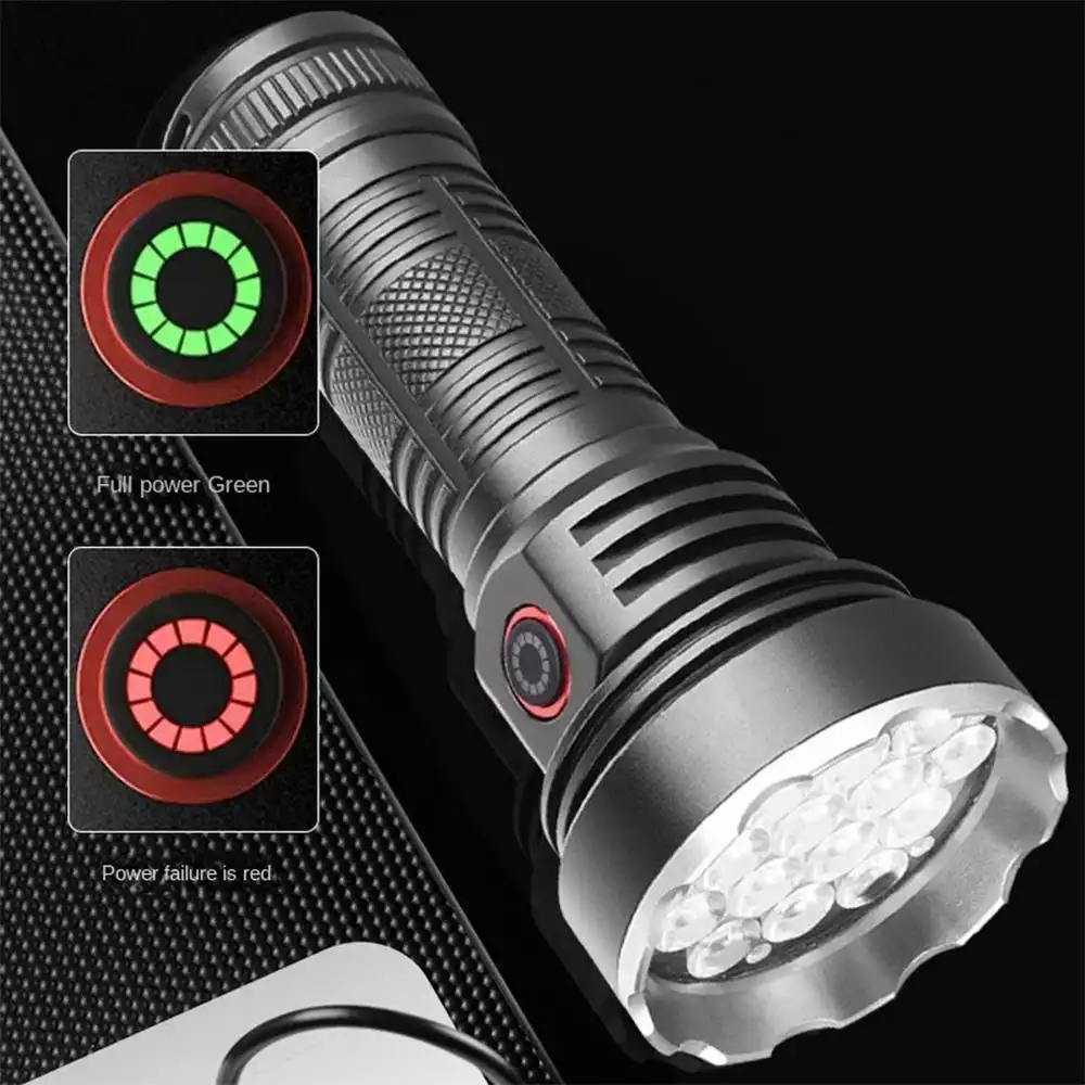 Type-C Super Bright Long Range LED Brightest Flashlight Rechargeable, image size:1000x1000