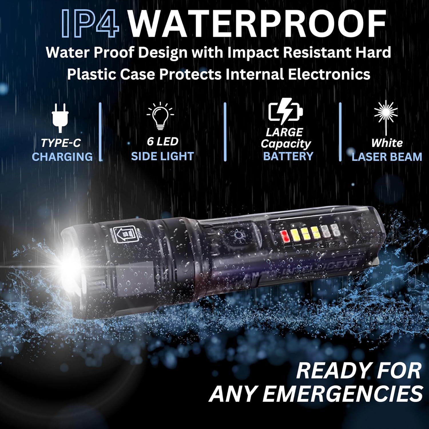 【SG-X36】🔥🎁Super Bright Long Range Rechargeable Laser Zoom Tactical Flashlight 70000 Lumens