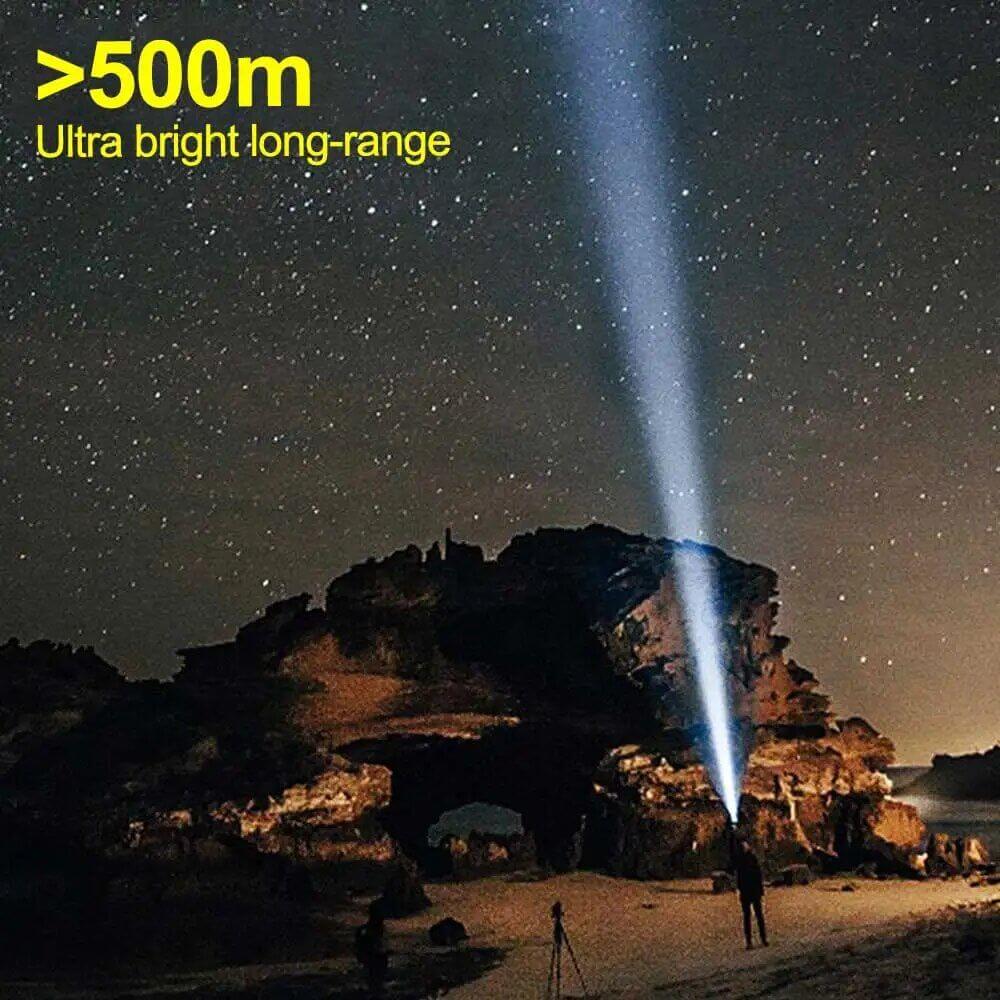 【SG-X36】🔥🎁Super Bright Solar Charging Laser Zoom Tactical Flashlight