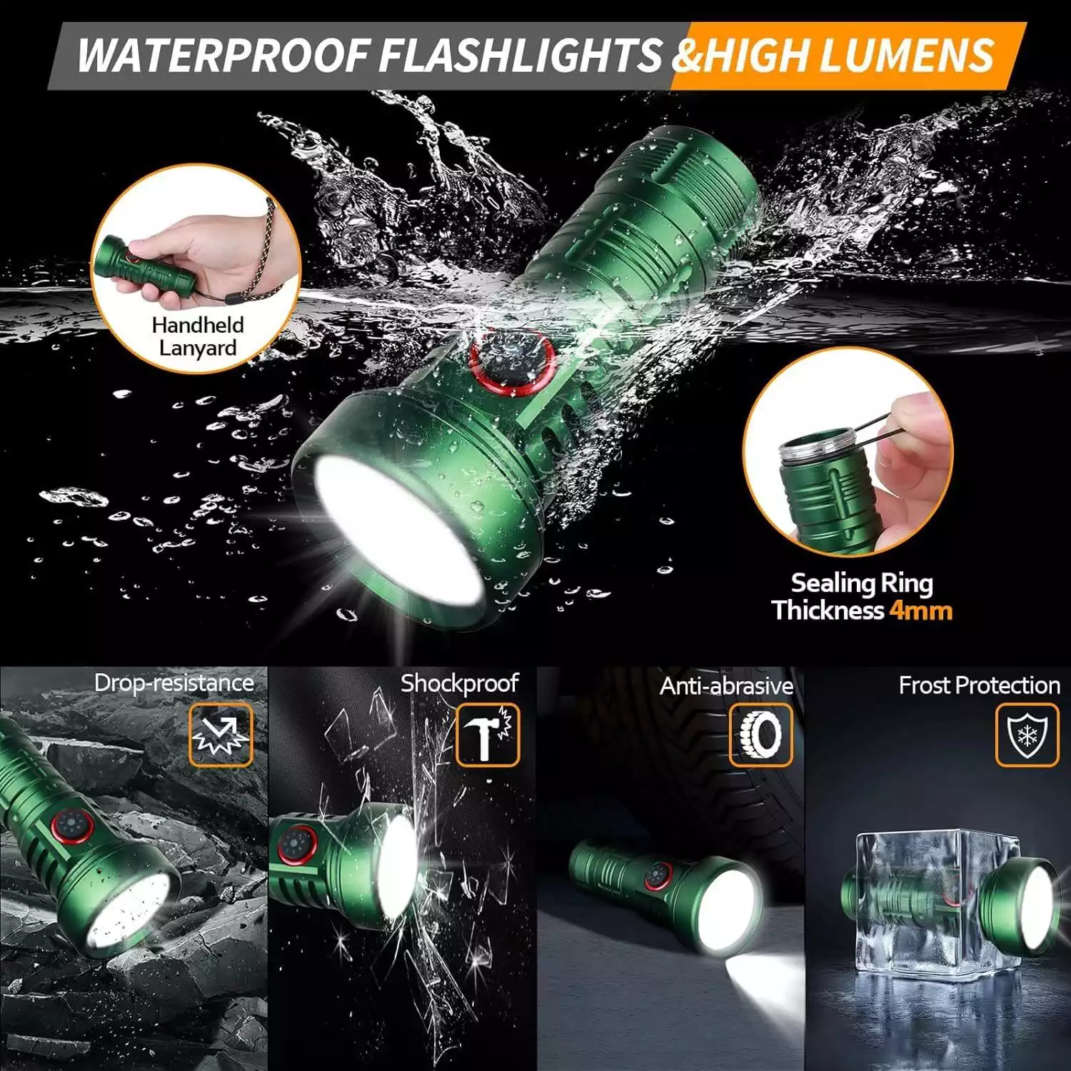 【SG-819】🔥🎁LED Rechargeable Tactical EDC Flashlight