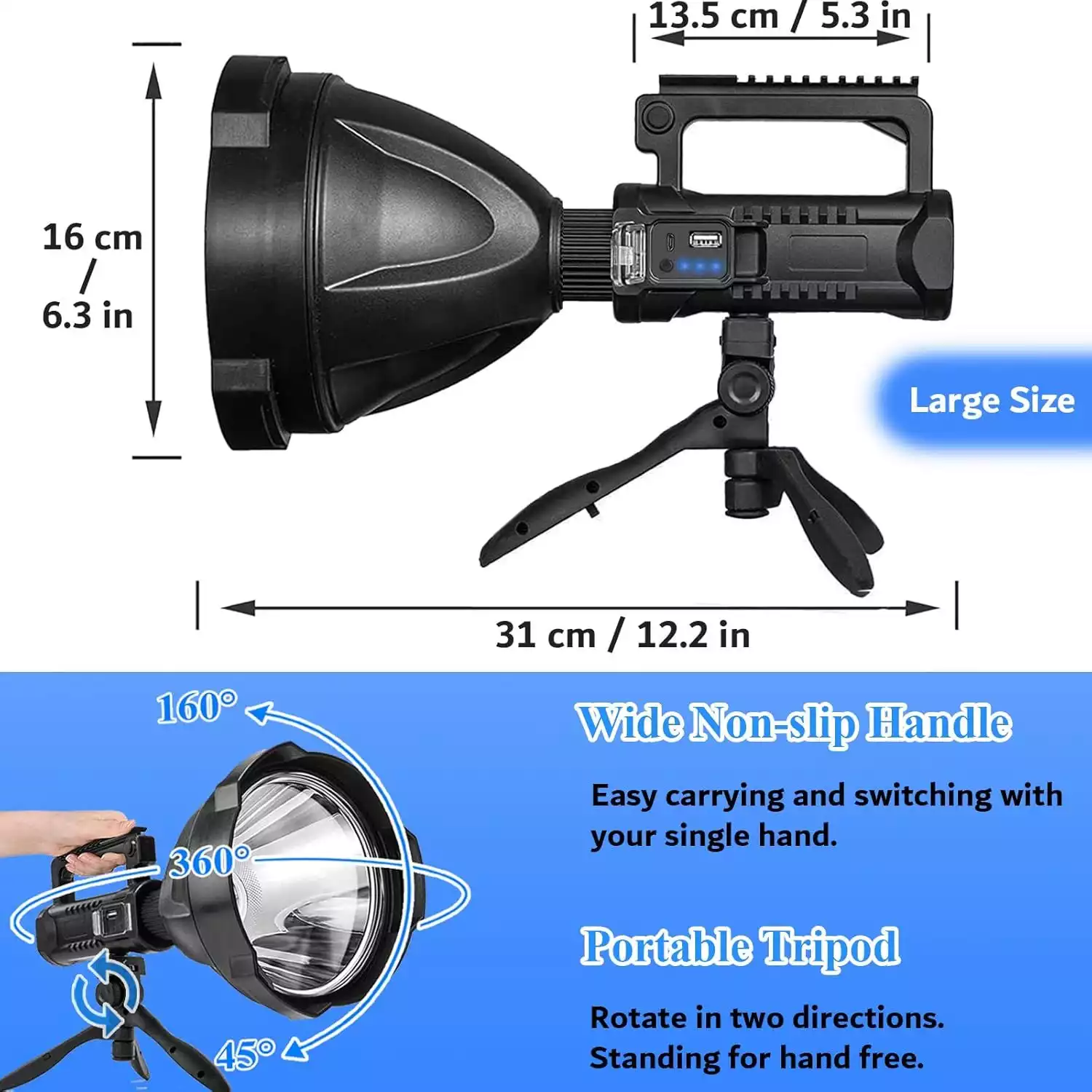 Super Bright Rechargeable Tactical Outdoor Searchlight