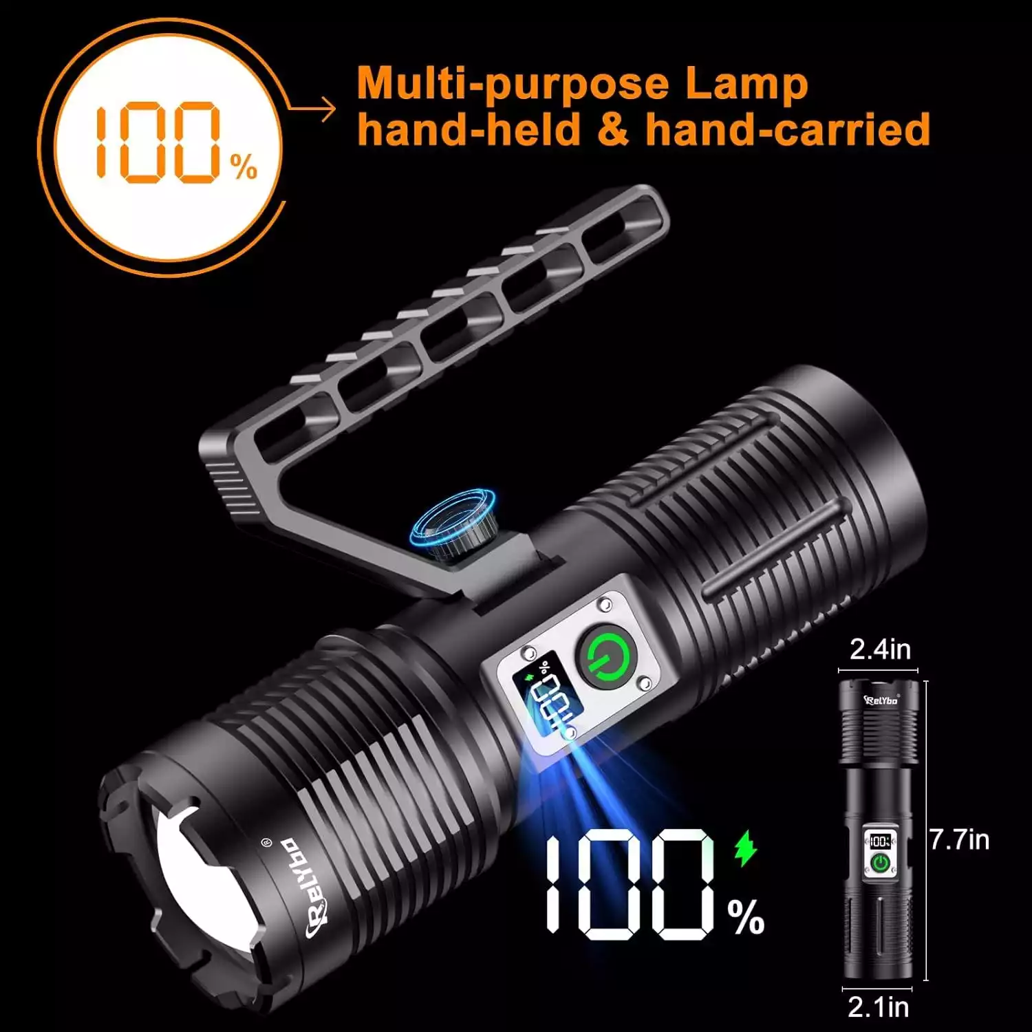【SG310】🔥🎁Last Day Promotion- SAVE 80%🏠 Super Bright Rechargeable Most Powerful Searchlight 200000 Lumens