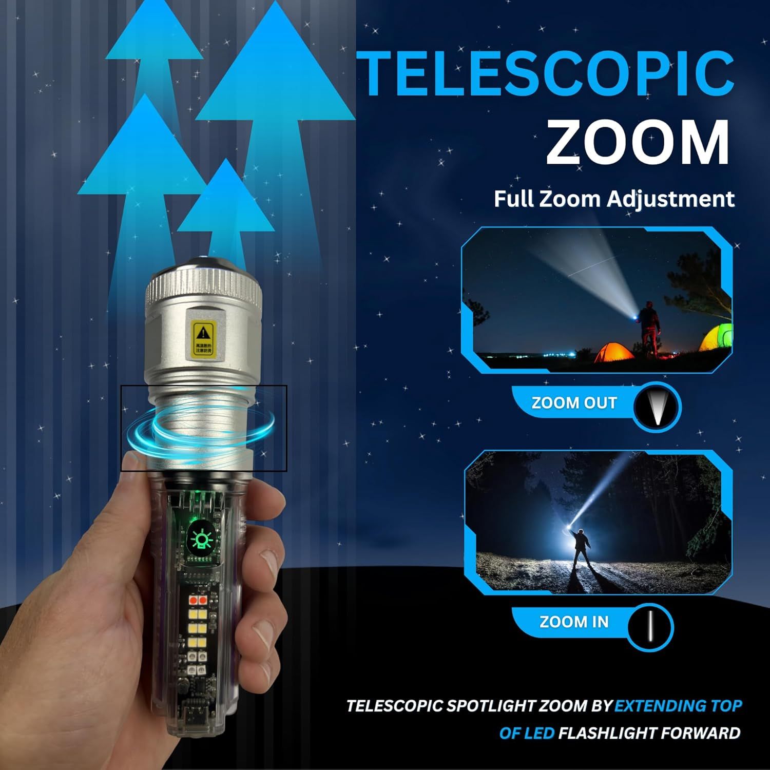 【SG-X36】🔥🎁Super Bright Long Range Rechargeable Laser Zoom Tactical Flashlight 70000 Lumens