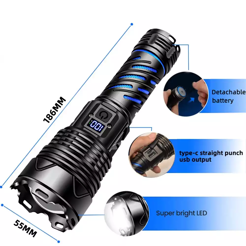 【SG-A12】🔥⏰ Super Bright Rechargeable Tactical Flashlight 100000 Lumens