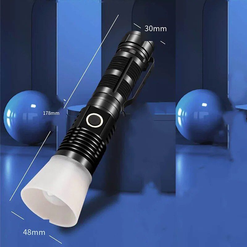 【SG-217】🔥Flashlight Usb Charging Ultra Powerful Rechargeable Battery Camping High Power Led Portable Lamp Torch Spotlights Fishing