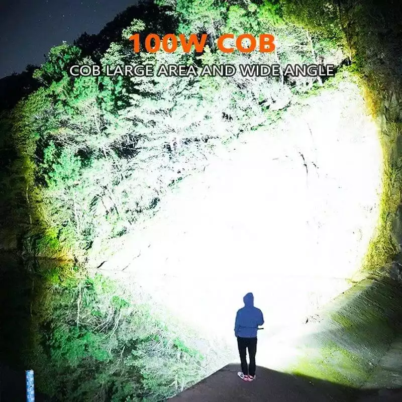 【SG-8660】🔥BIGGEST SALE - 80% OFF🔥🔥Multifunctional Rechargeable Tactical 100W Laser Zoom Flashlight 100000 Lumens