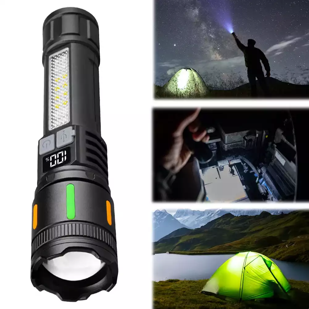 【SG-C0B03】🔥⏰Powerful White Laser Tactical Rechargeable Flashlight
