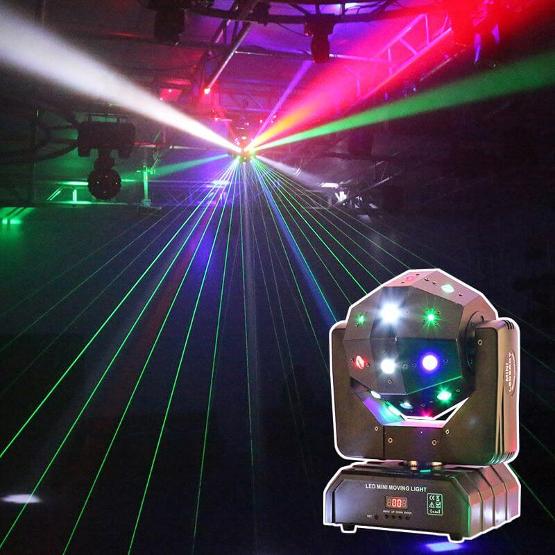 【SG-DJ4】🔥Sunglad RGBW 120W LED Beam / Laser / Strobe DJ Moving Head Light 