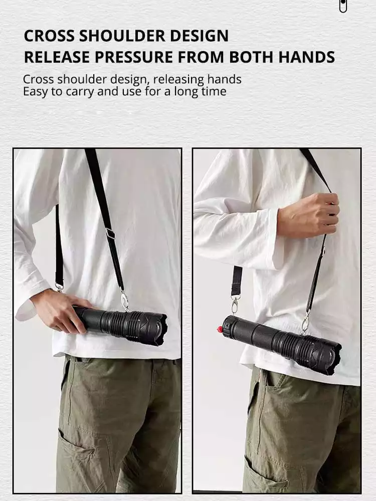 【SG-X14】🔥⏰Super Bright Rechargeable Powerful Tactical Laser Zoom Flashlight 70000 High Lumens