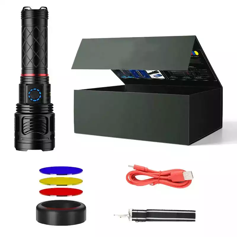 【SG-G800】🔥⏰New Design Super Bright Rechargeable Tactical Outdoor Flashlight 150000 Lumens