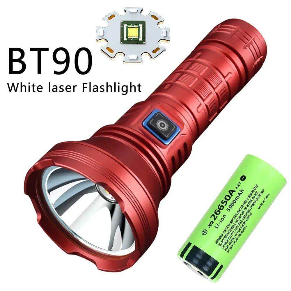 Super Bright Long Range Rechargeable Tactical Outdoor Flashlight 26650 Battery