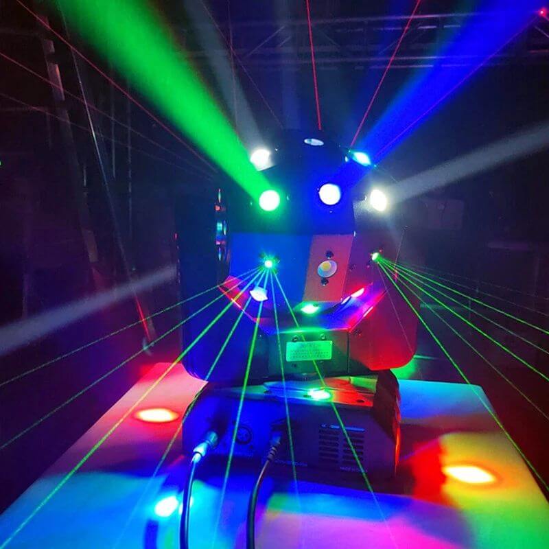 【SG-DJ4】🔥Sunglad RGBW 120W LED Beam / Laser / Strobe DJ Moving Head Light 