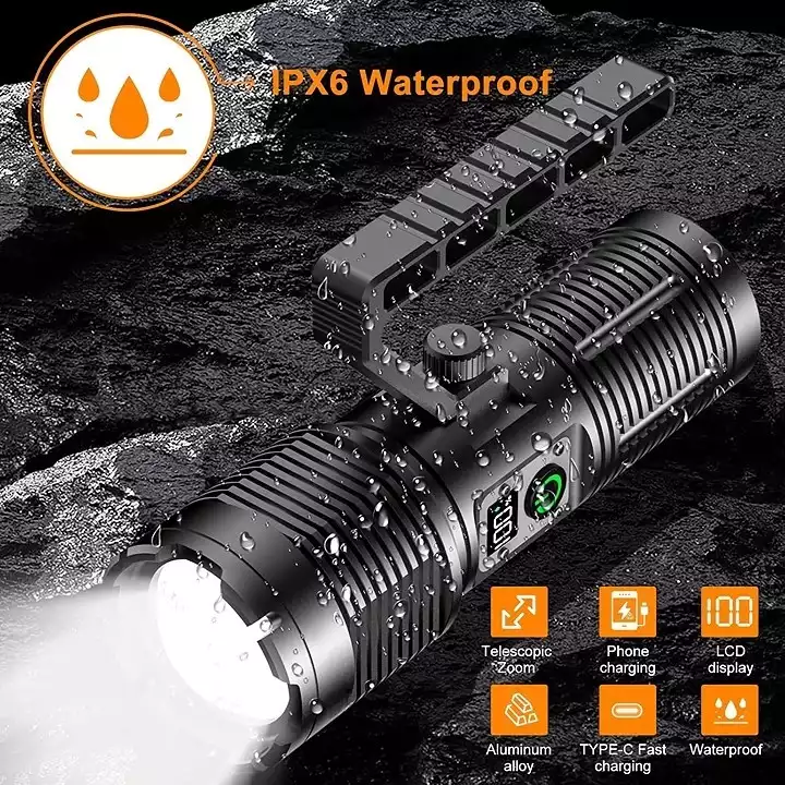 【SG310】🔥🎁Last Day Promotion- SAVE 80%🏠 Super Bright Rechargeable Most Powerful Searchlight 200000 Lumens