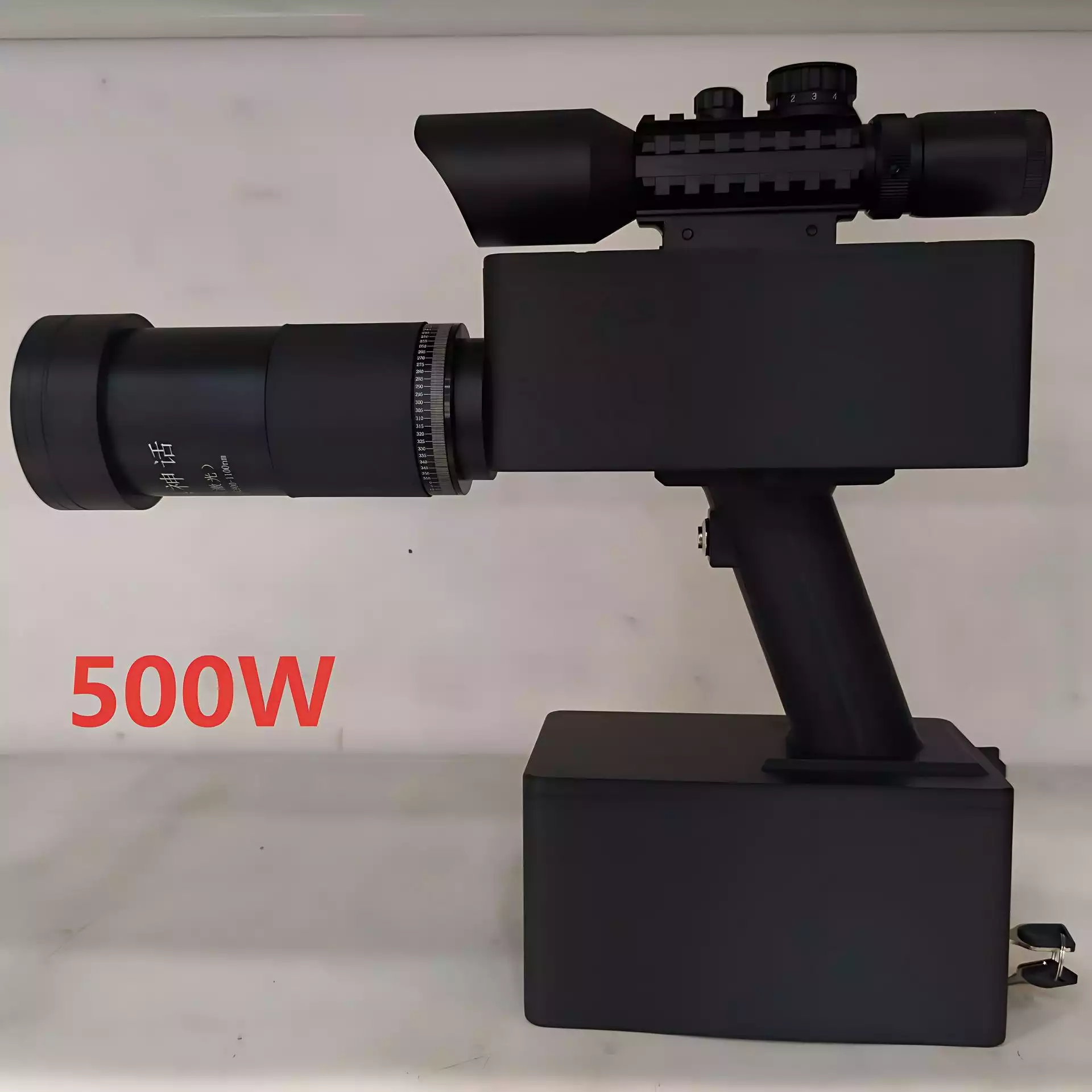 Powerful 500W Handheld IR Laser Pointer With Safety Keys And Battery Display