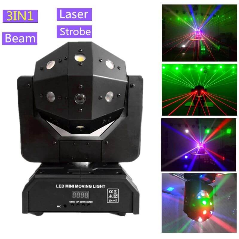 【SG-DJ4】🔥Sunglad RGBW 120W LED Beam / Laser / Strobe DJ Moving Head Light 