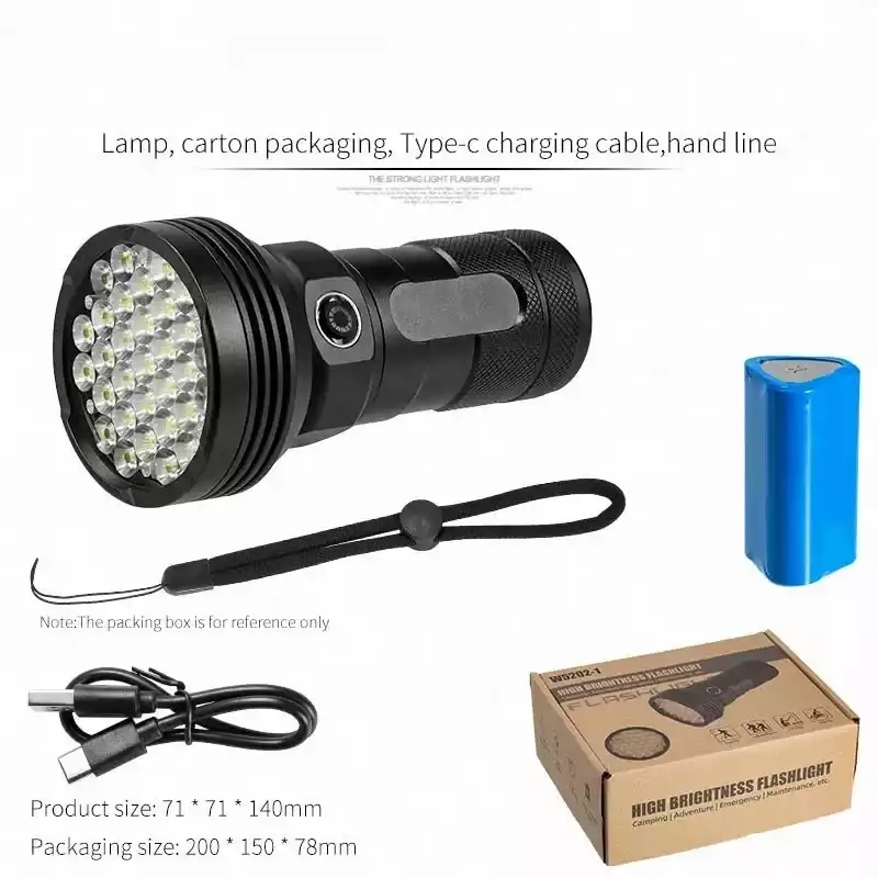 【SG-W520】🔥⏰Brightest Rechargeable Tactical Flashlight 200000 High Lumens