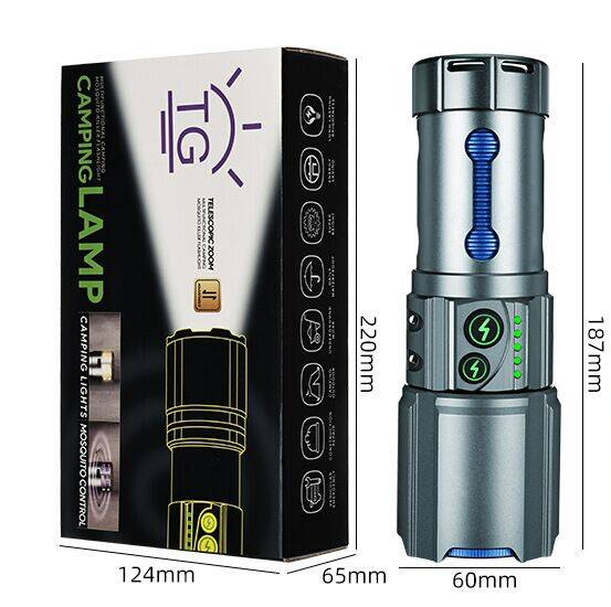 【SG-G530】🎁✨Multifunctional Rechargeable Outdoor Tactical Laser Zoom Flashlight 25000 Lumens