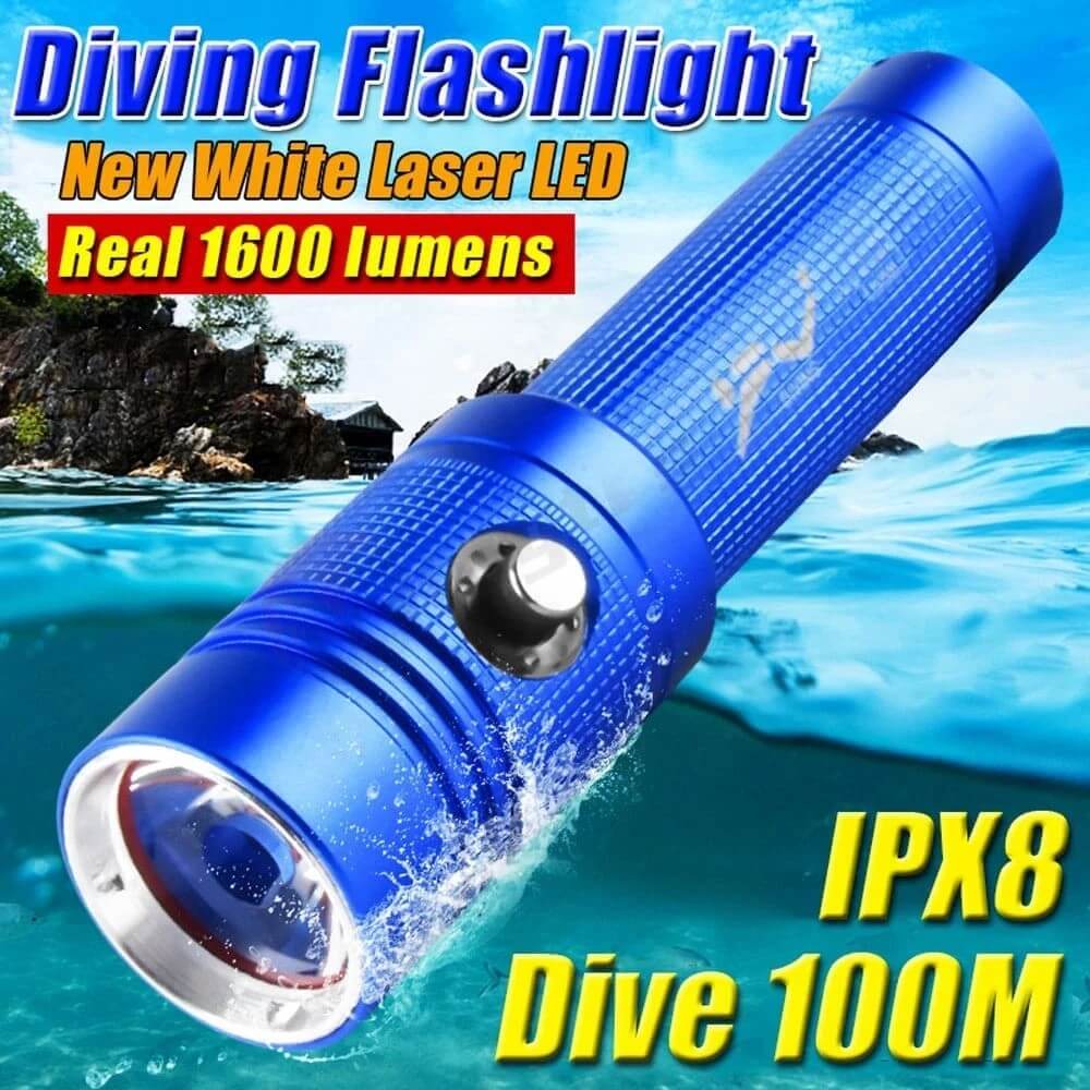 【SG-XP-027】🔥⏰Multifunctional IPX8 Waterproof Diving Flashlight Underwater Light