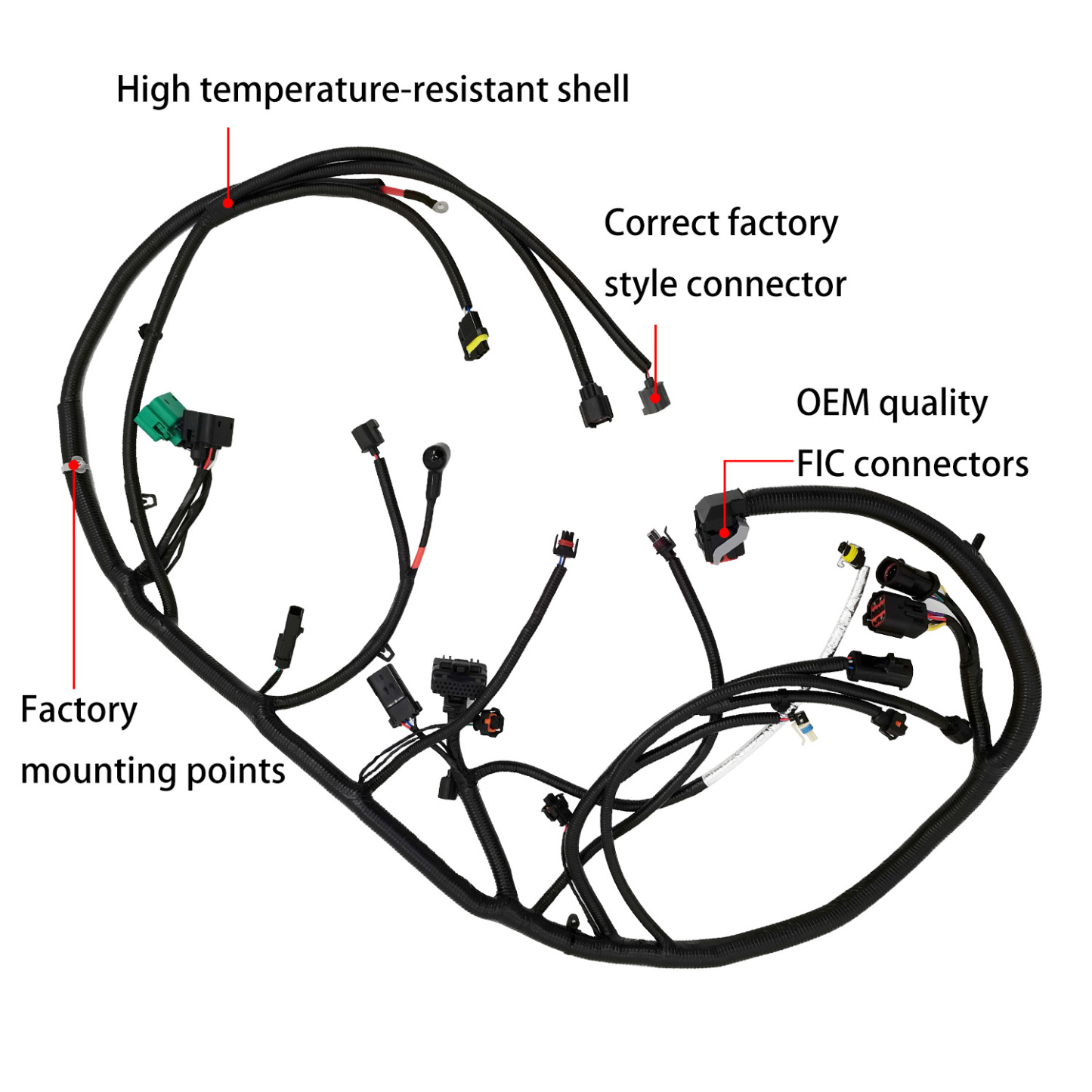 2005-2007 Ford F-250 F-350 F-450 F-550 Super Duty 6.0L Diesel Engine Wiring Harness